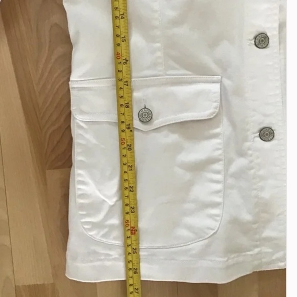 CHAPS White Stretch Denim Jacket - Picture 5 of 7